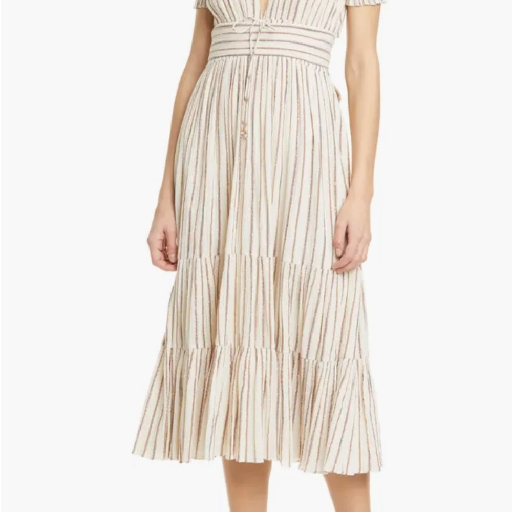 Ulla Johnson Zaria Elegant Striped Dress - Picture 2 of 8